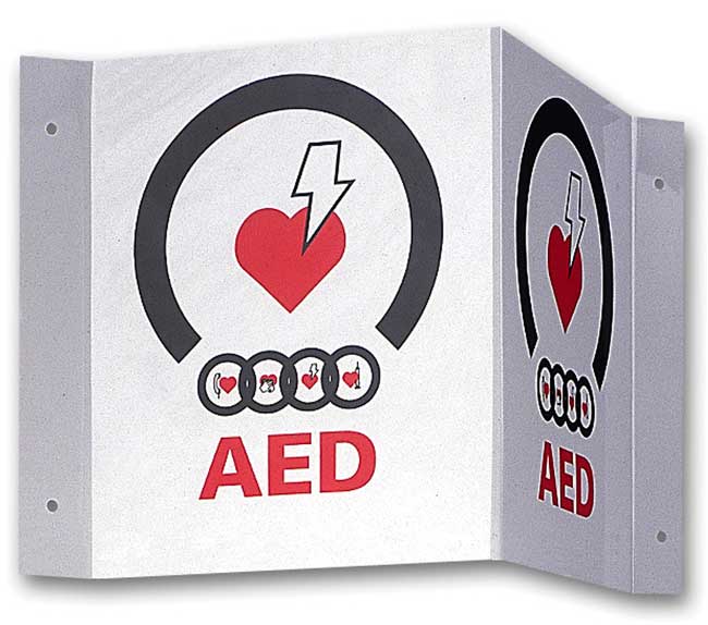 AED Plus Wall Sign from GME Supply